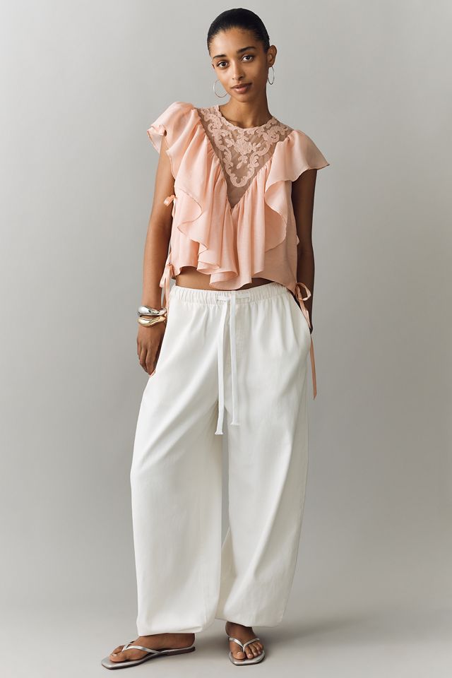 Top Trasparente con Volant By Anthropologie #2