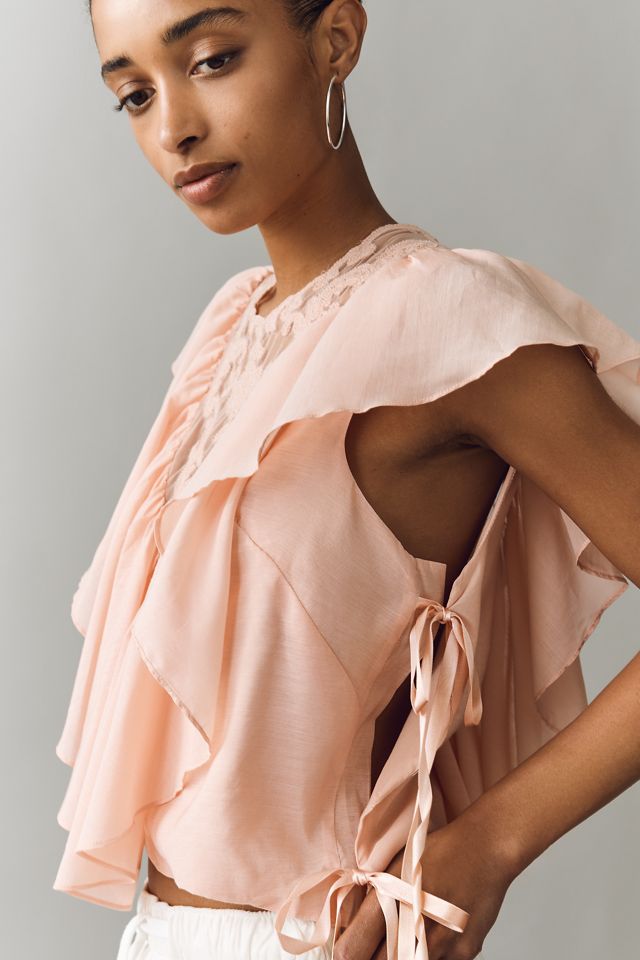 Top Trasparente con Volant By Anthropologie #3
