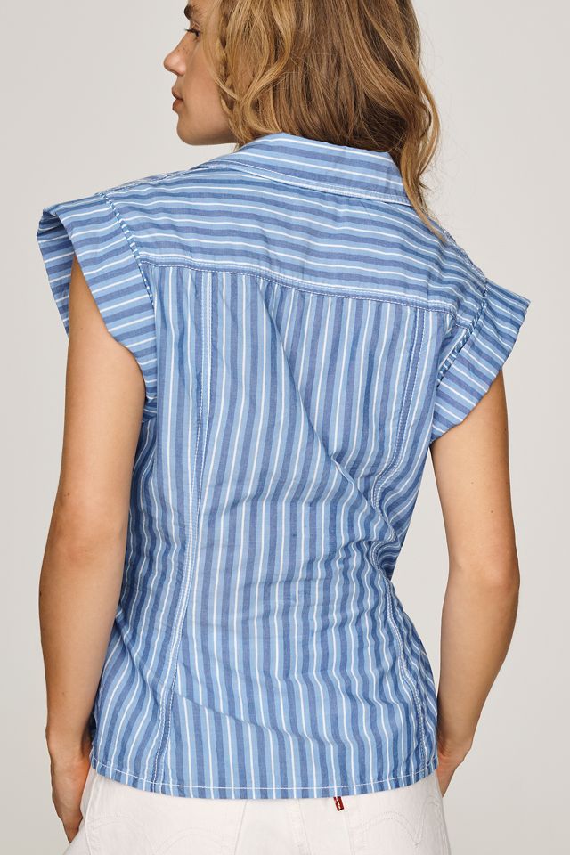 Pilcro Layered Tie-Front Top #2