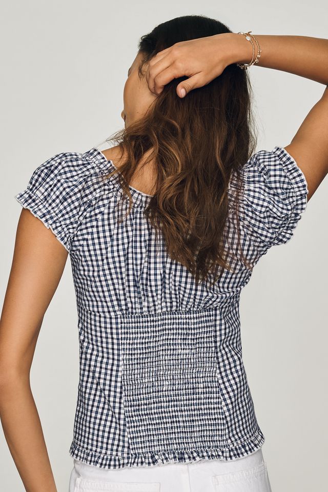 Pilcro Cap-Sleeve Waisted Blouse #1