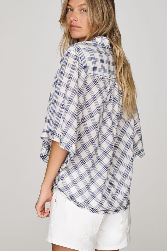 Pilcro 100% Cotton Cape-Sleeve Blouse #1
