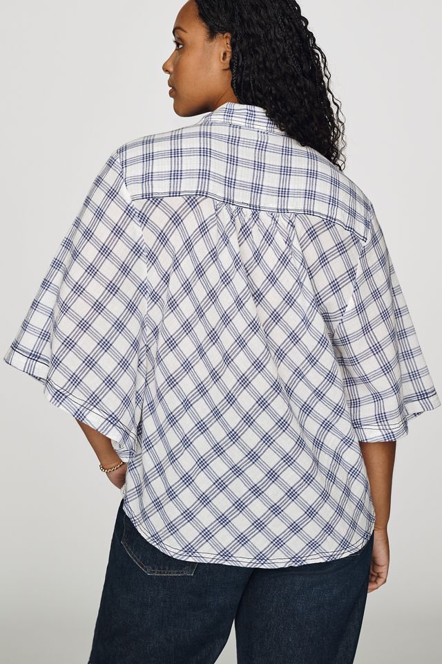 Pilcro 100% Cotton Cape-Sleeve Blouse #5