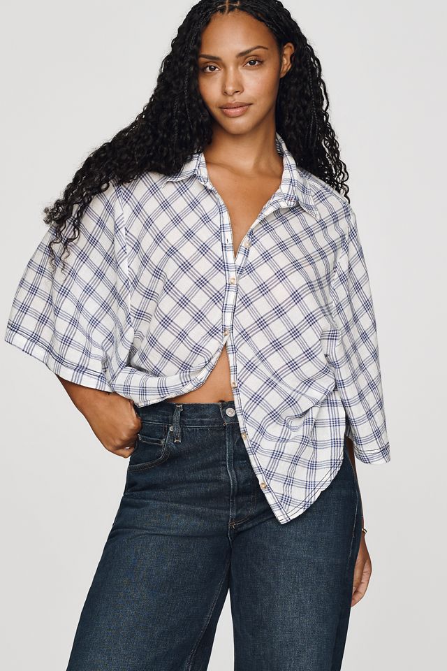 Pilcro 100% Cotton Cape-Sleeve Blouse #4