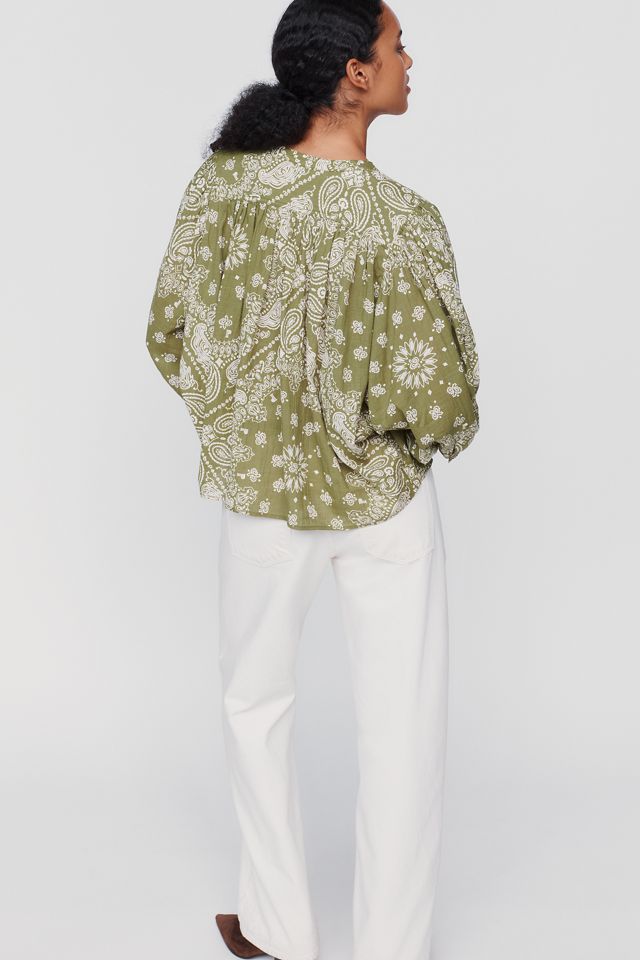 Pilcro Sidney 100% Cotton Batwing Blouse #1