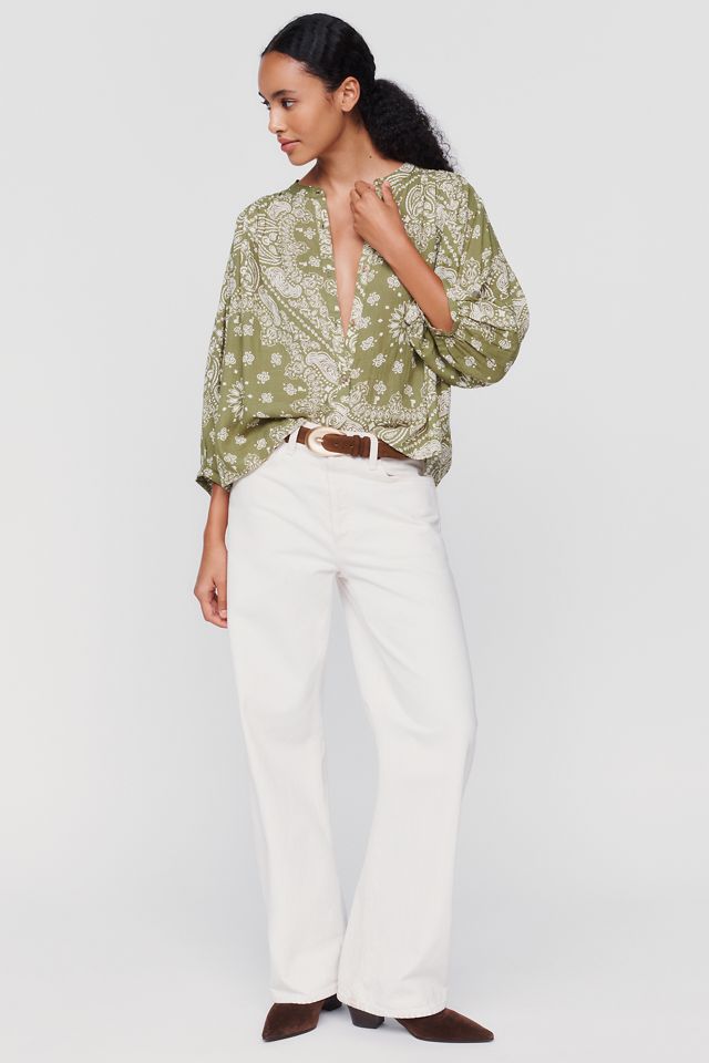 Pilcro Sidney 100% Cotton Batwing Blouse #2