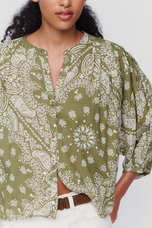 Pilcro Sidney 100% Cotton Batwing Blouse #3