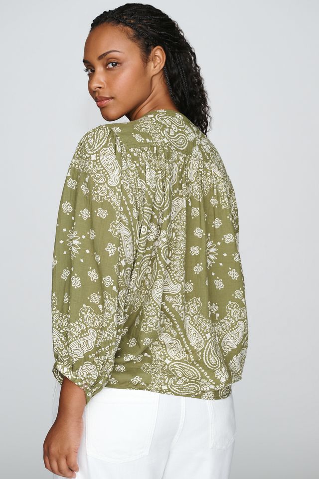 Pilcro Sidney 100% Cotton Batwing Blouse #5