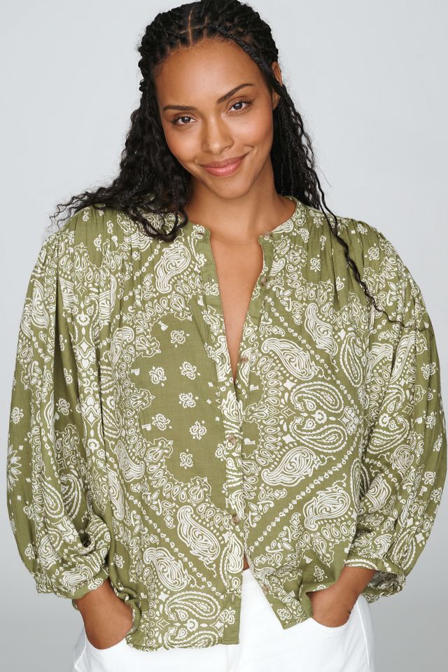 Pilcro Sidney 100% Cotton Batwing Blouse #7