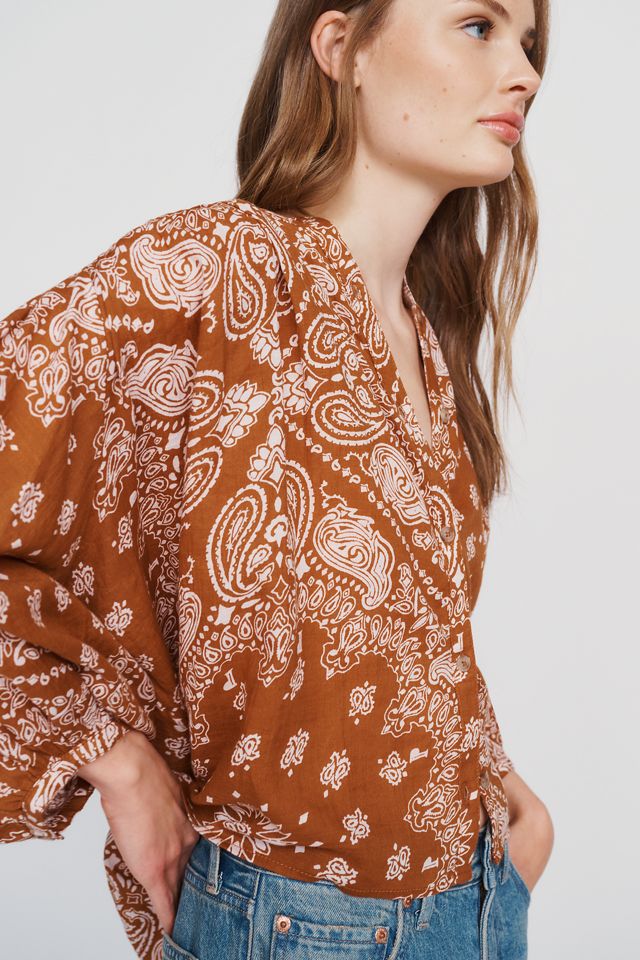 Pilcro Printed Cotton Blouse #1