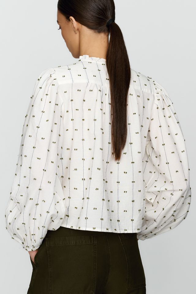 By Anthropologie 100% Cotton Swing V-Neck Blouse #1