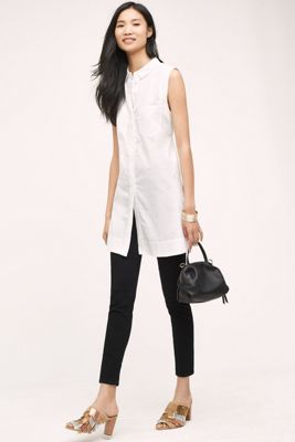 Sleeveless Buttondown Tunic
