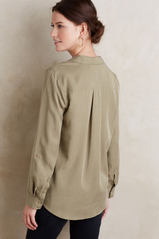 High-Low Surplice Blouse #1