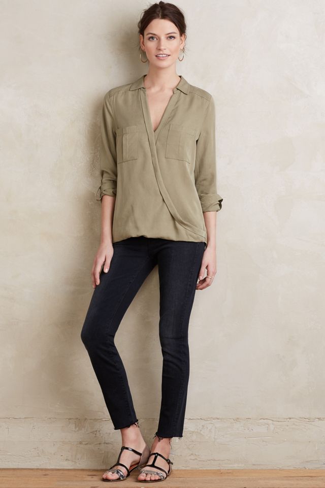 High-Low Surplice Blouse #2