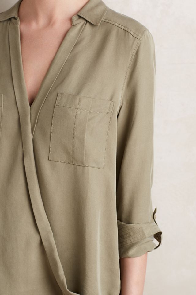 High-Low Surplice Blouse #3
