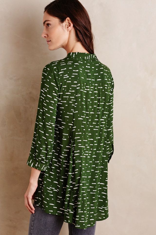 Tie-Neck Swing Blouse #1