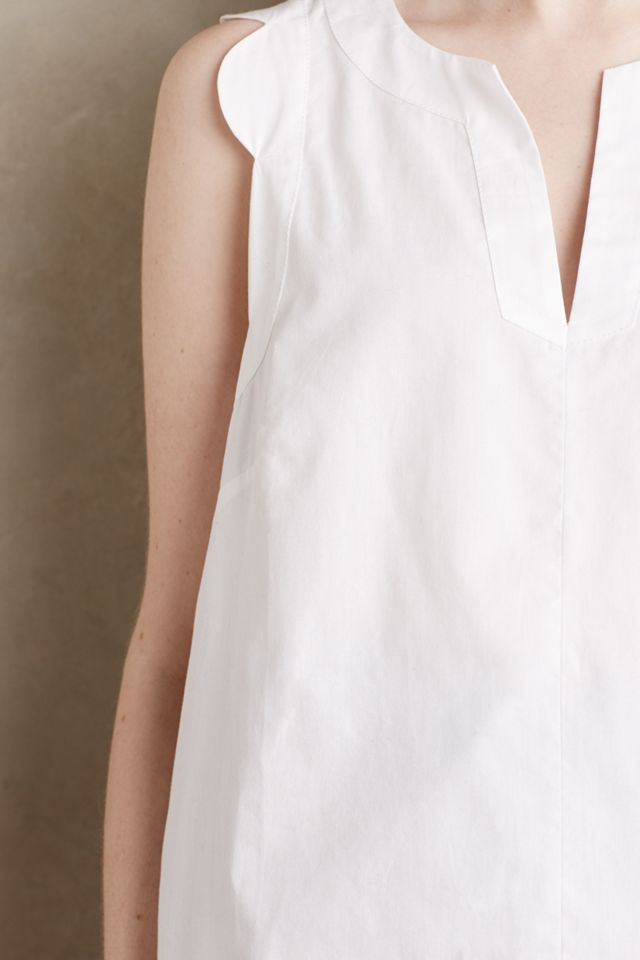 Scalloped Poplin Tank #3