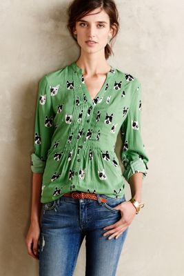 Composed Pintuck Buttondown