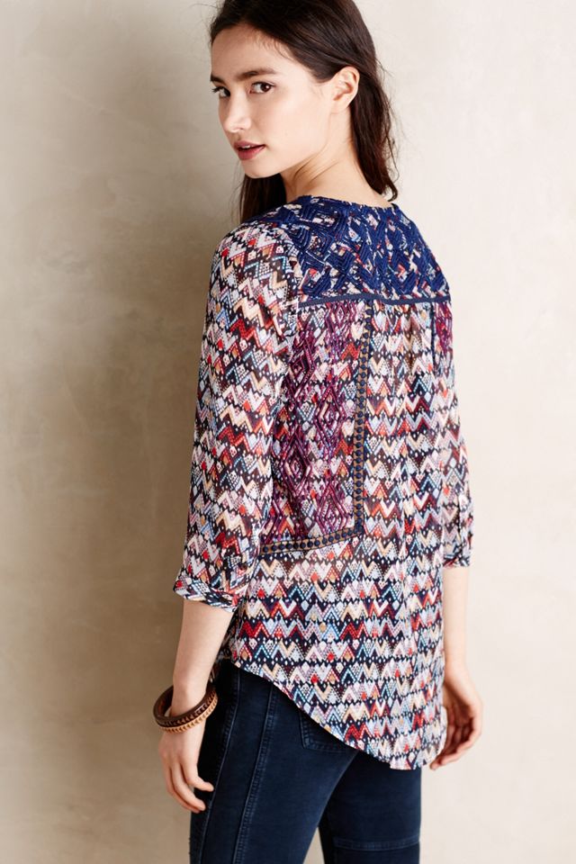 Patchprint Henley #1