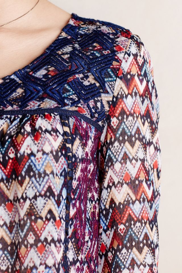 Patchprint Henley #3