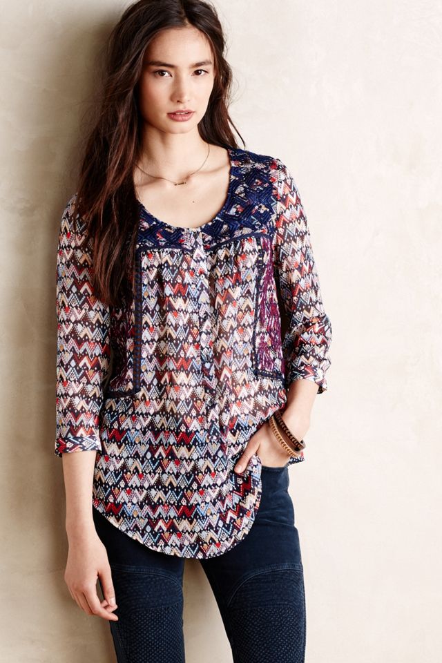 Patchprint Henley