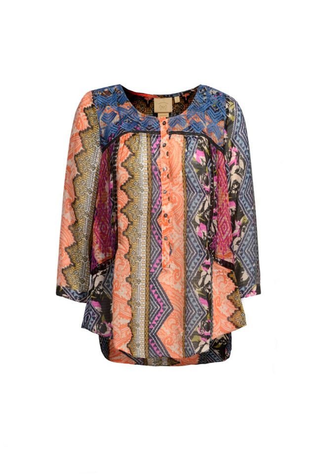 Patchprint Henley #4