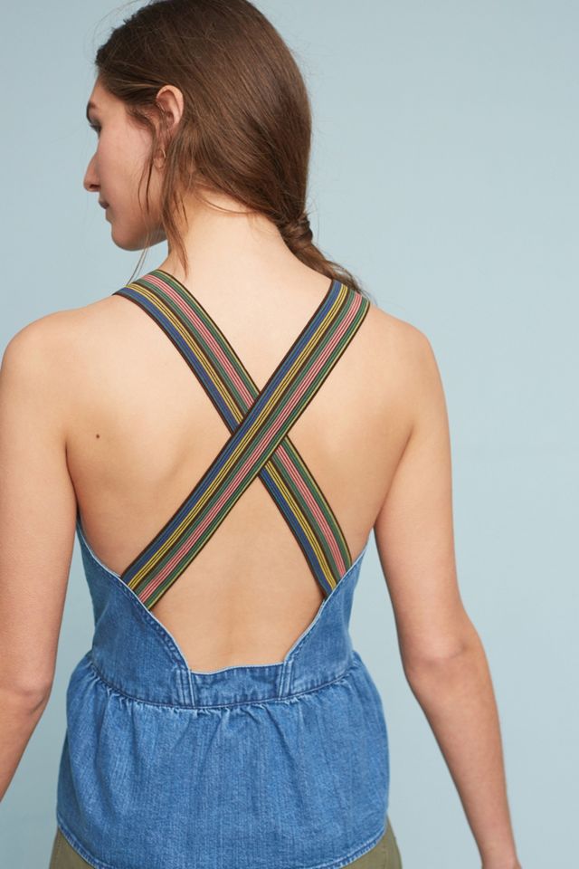 Denim Suspender Top #3