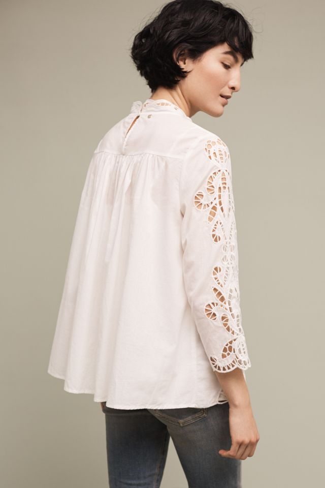 Laced High-Neck Blouse #2