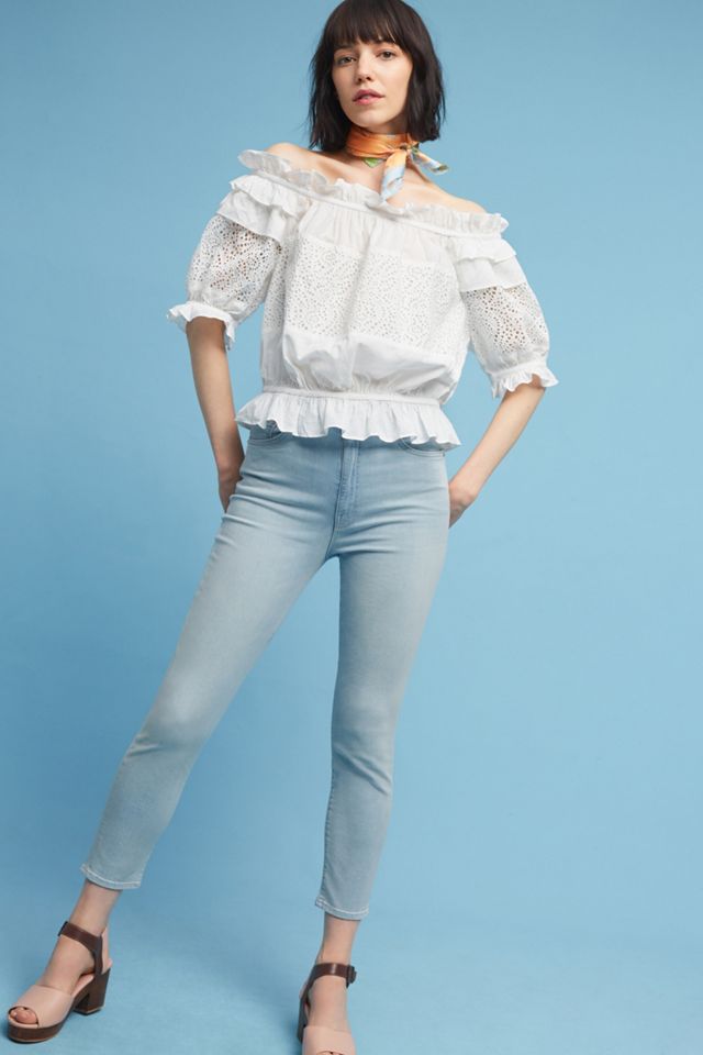 Off-The-Shoulder Eyelet Blouse #3