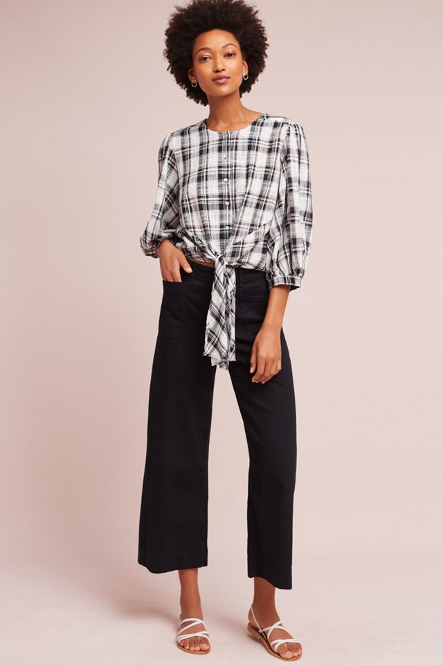 Tied Plaid Top #3