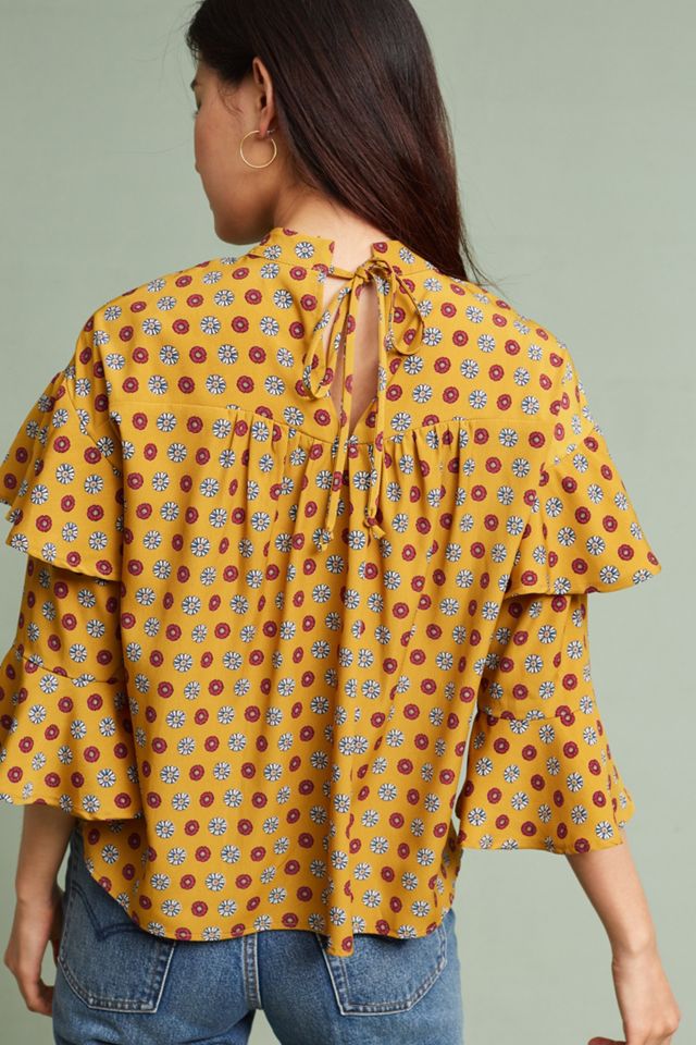 Printed Peasant Top #2