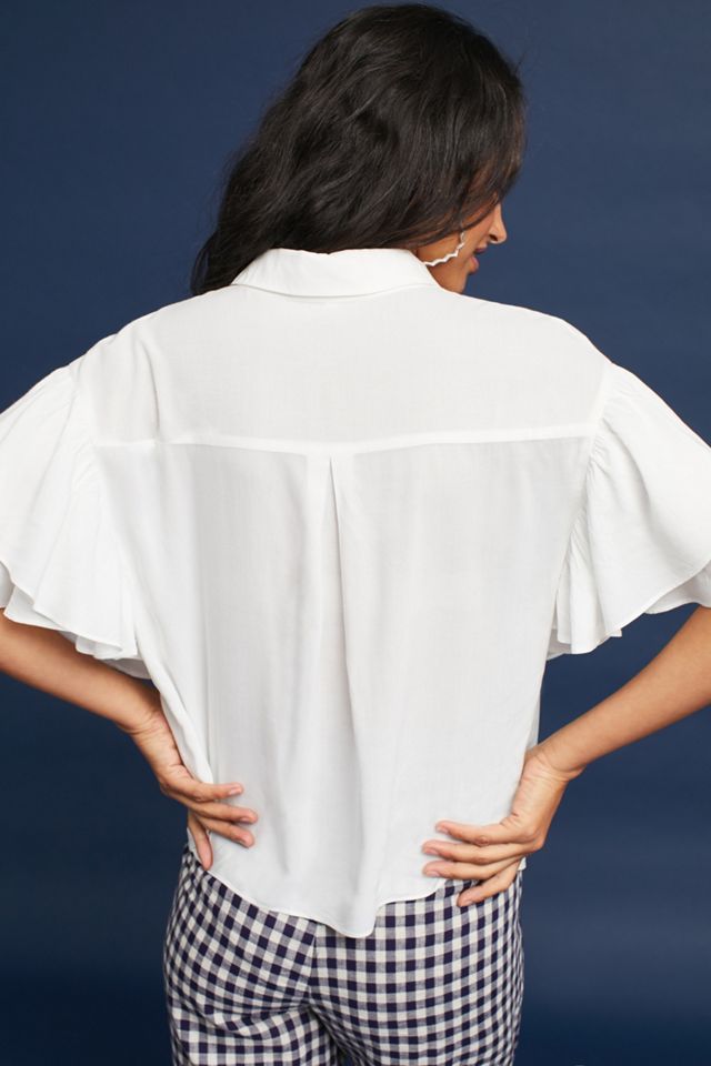Francis Ruffled Buttondown, White #2