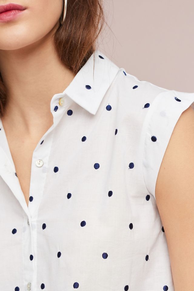 Polka Dot Peplum Top #1