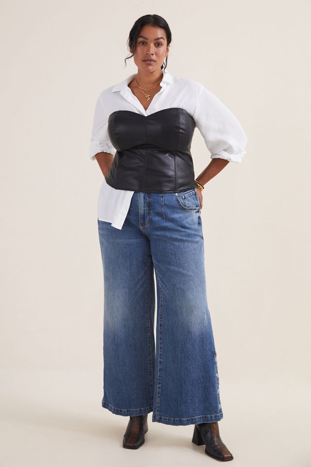 Faux Leather Bustier Top #4