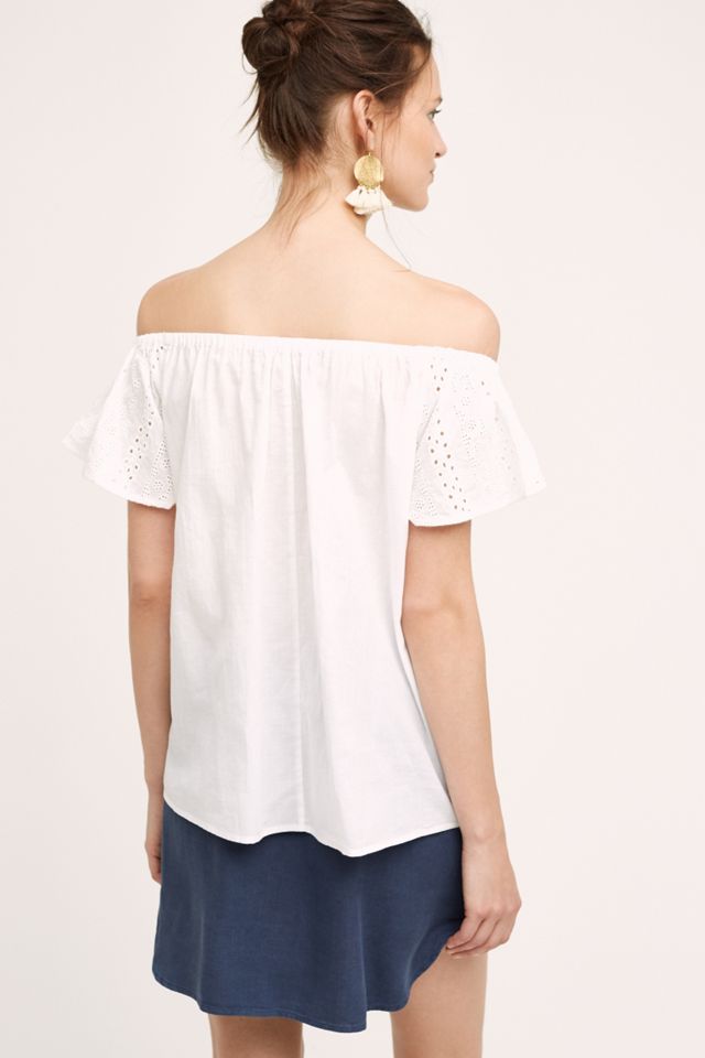 Eyelet Off-The-Shoulder Top #1