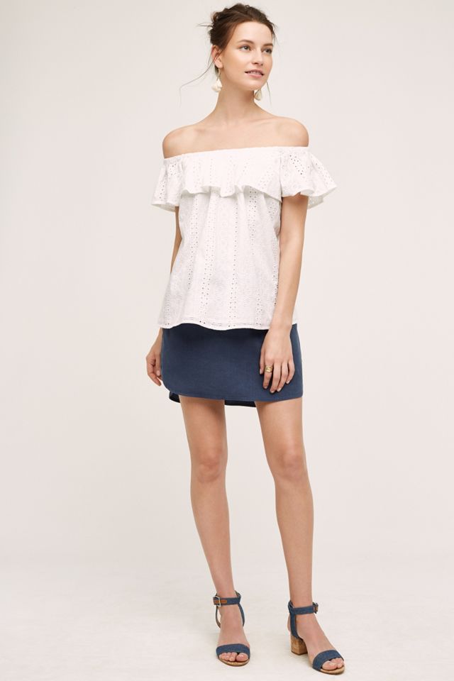 Eyelet Off-The-Shoulder Top #3