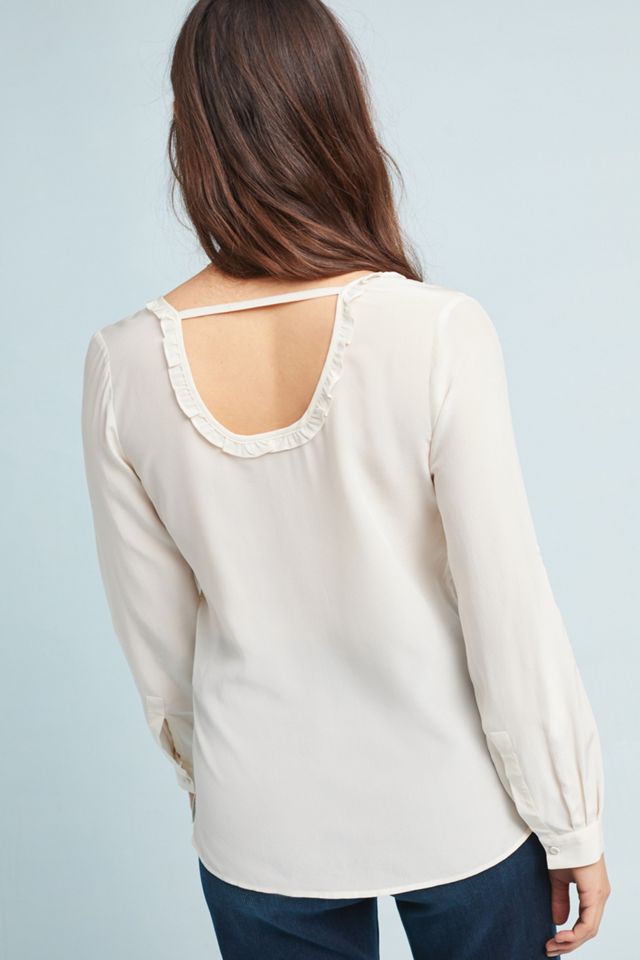 Clark Ruffled Henley Top #1