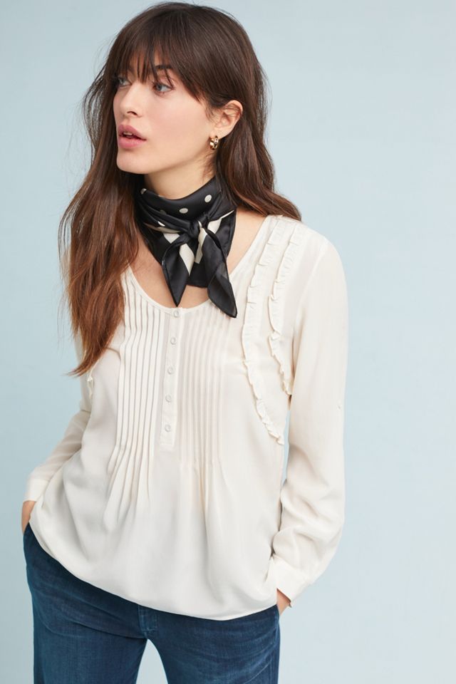 Clark Ruffled Henley Top #2