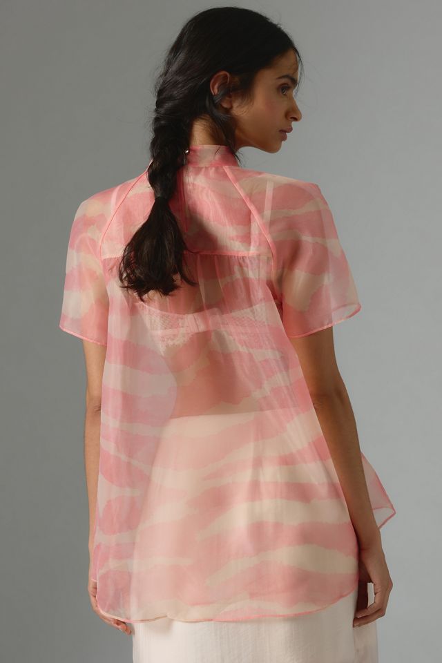 Daniel Rainn Mock-Neck Short-Sleeve Blouse #2