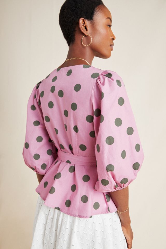 Ida Puff-Sleeved Wrap Top #1