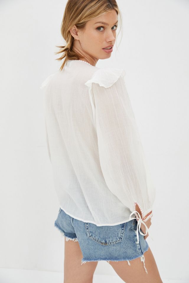 Valentina Embroidered Peasant Blouse #6