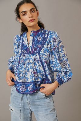 Antik Batik Quilted Blouse | Anthropologie