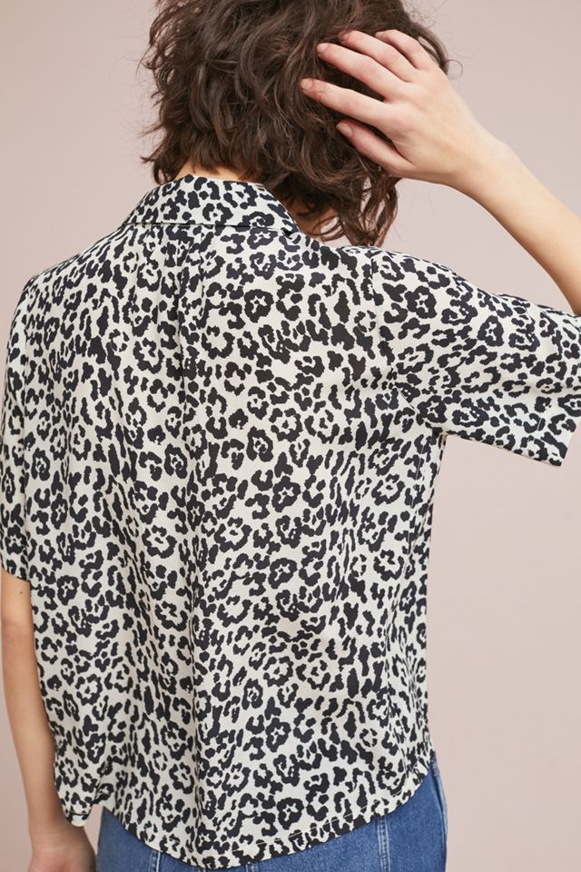 Leopard Silk Buttondown #1