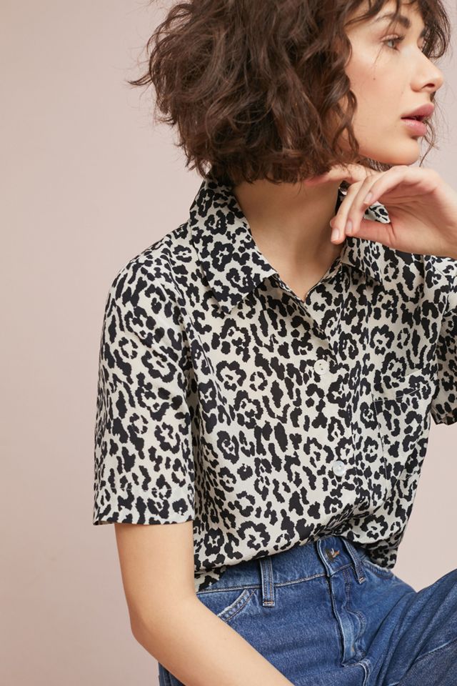 Leopard Silk Buttondown #2