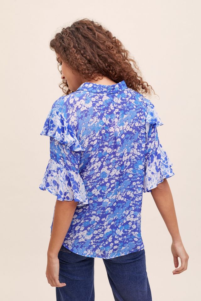 Camicia Forget Me Not Ruffled-Printed #1