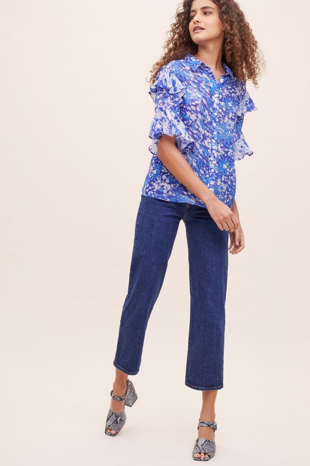 Camicia Forget Me Not Ruffled-Printed #2
