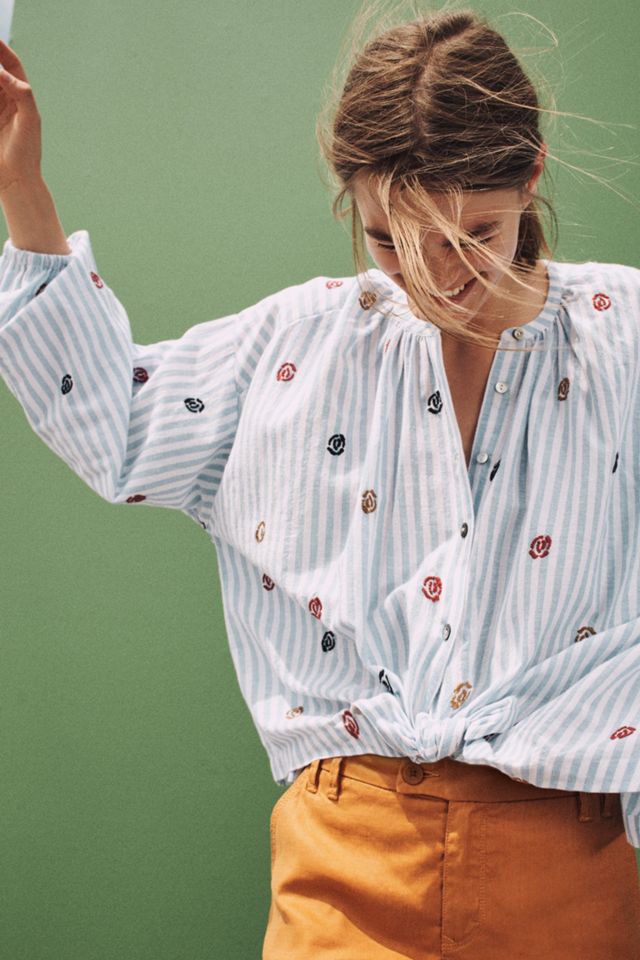 Adela Embroidered Buttondown #4