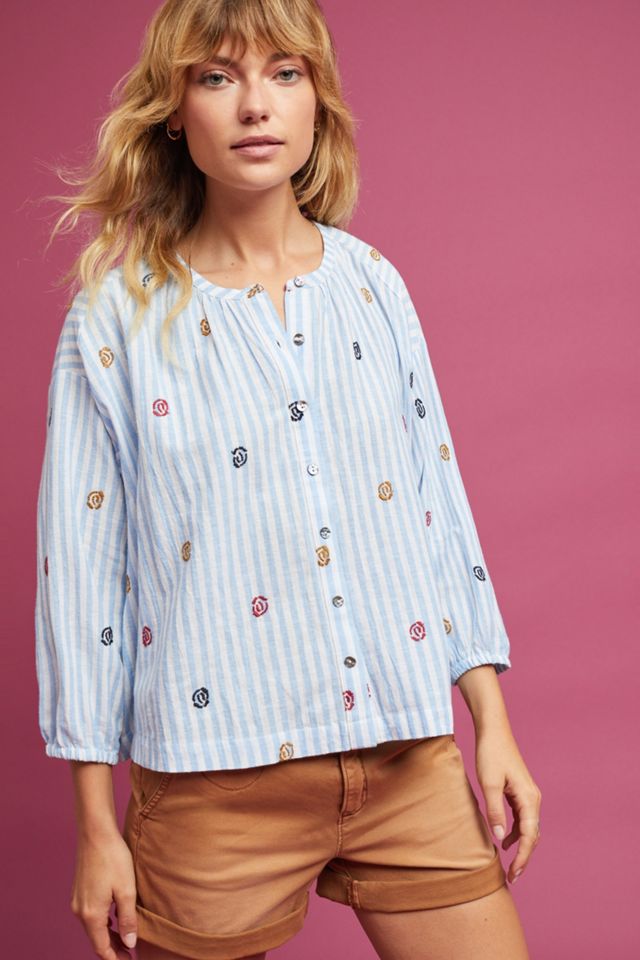 Adela Embroidered Buttondown #3