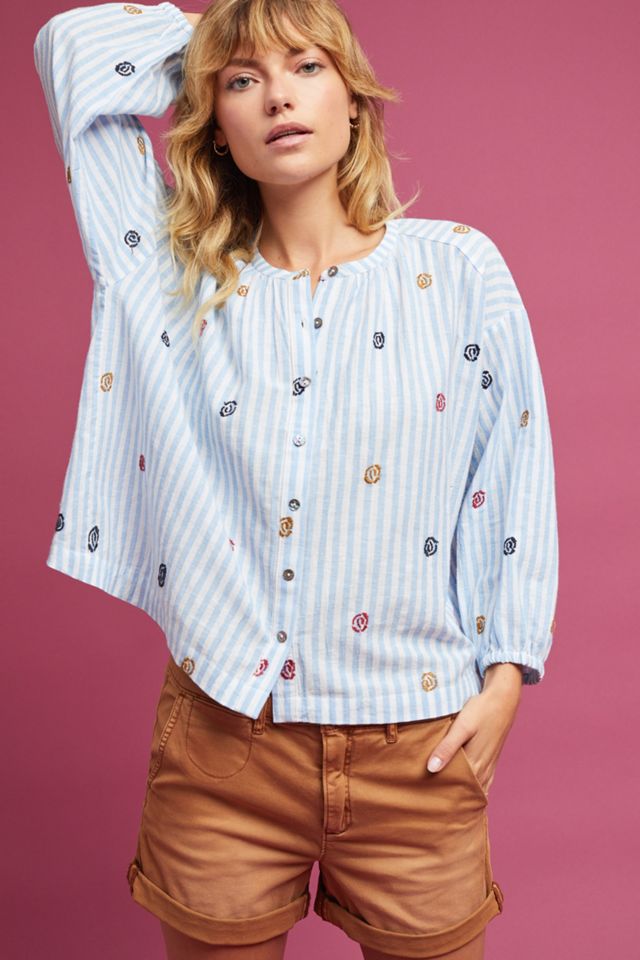 Adela Embroidered Buttondown
