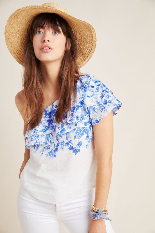 Maeve Athena One-Shoulder Blouse #3