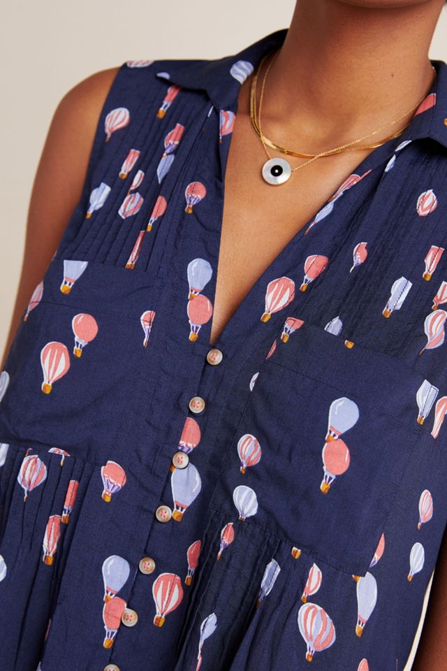 Maeve Whimsical Pintucked Blouse #2